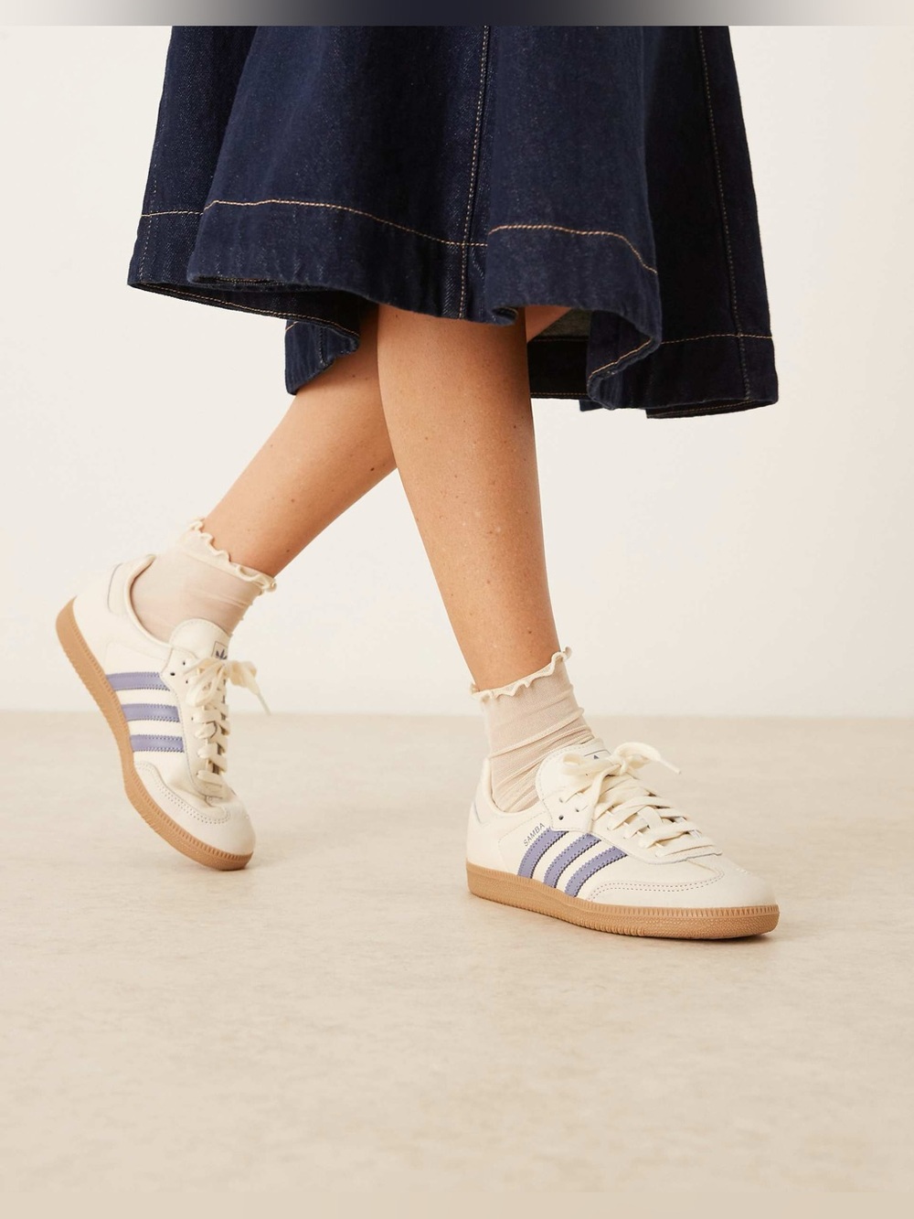 NWT Adidas Samba OG W Cream/Silver Violet